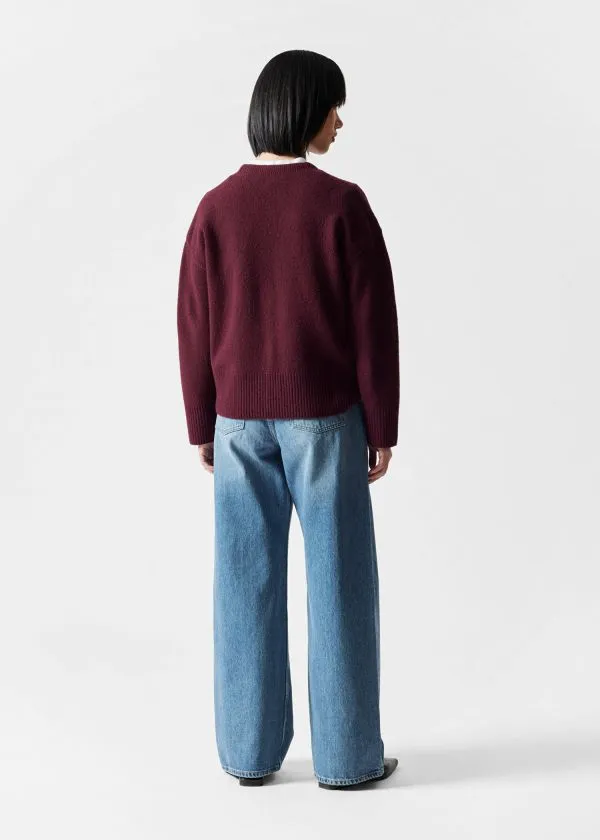 Women Knitwear and Other Stories Relaxed Knit Jumper Dark Red