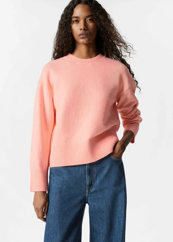 Women Knitwear and Other Stories Relaxed Knit Jumper Peach
