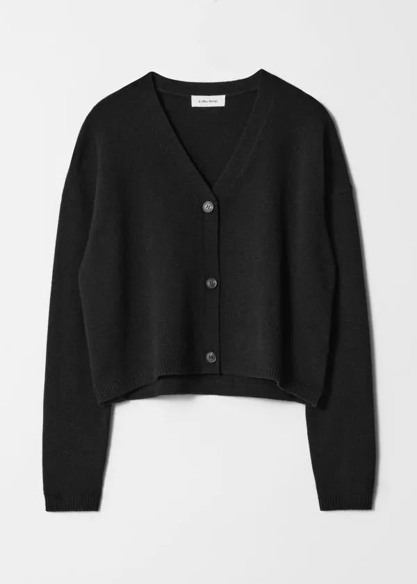 Women Knitwear and Other Stories Relaxed Wool Cardigan Black