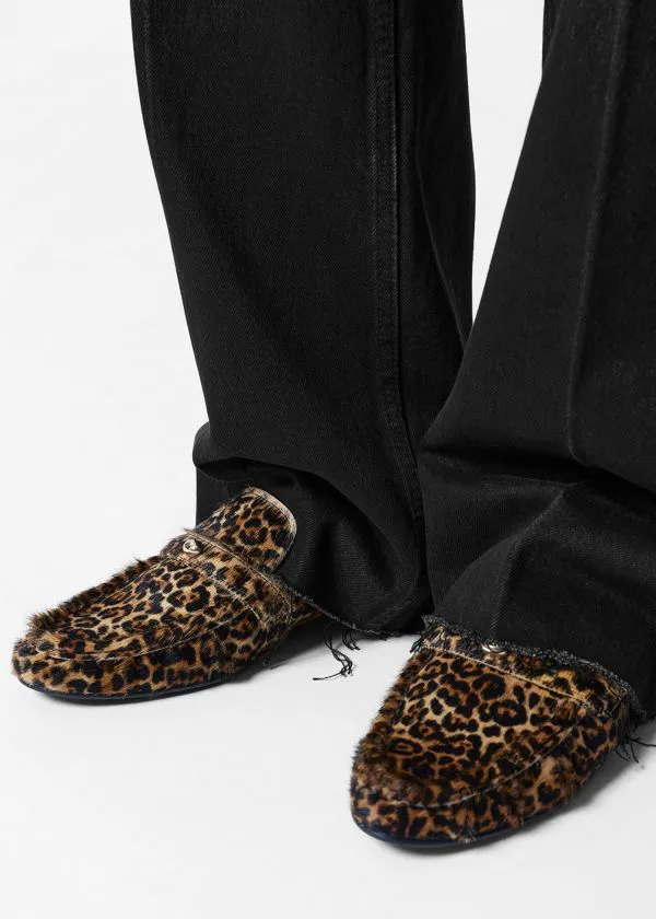 Women Loafers and Other Stories Classic Leather Loafers Leopard