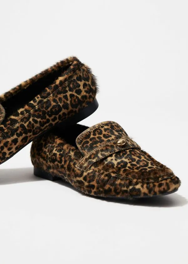 Women Loafers and Other Stories Classic Leather Loafers Leopard