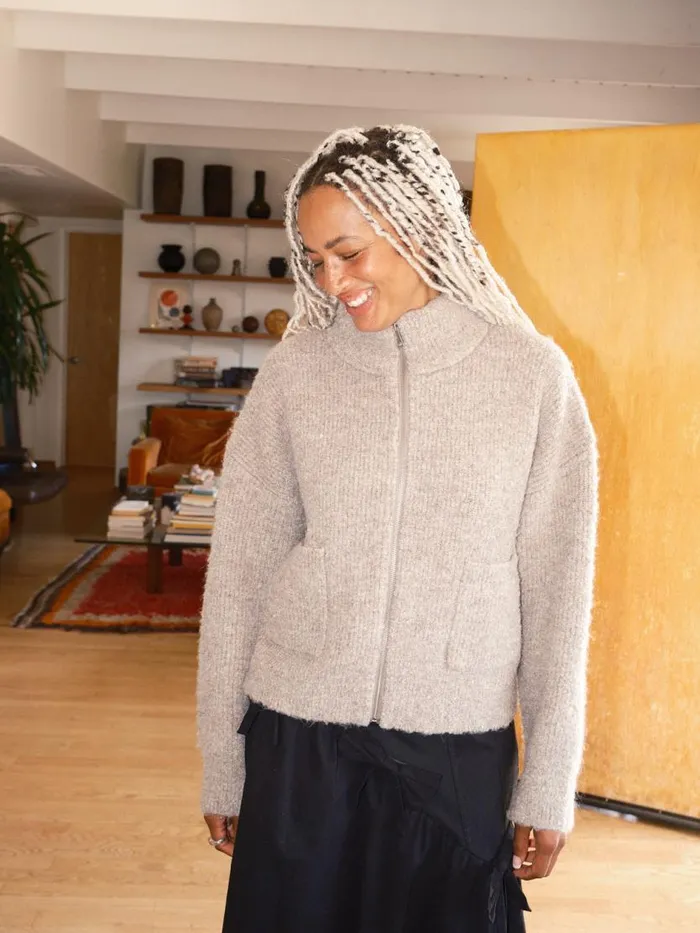 Women Louie Jacket Smoke Lisa Says Gah Sweaters