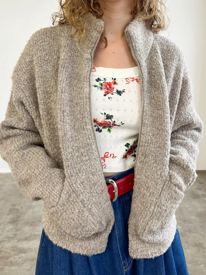 Women Louie Jacket Smoke Lisa Says Gah Sweaters