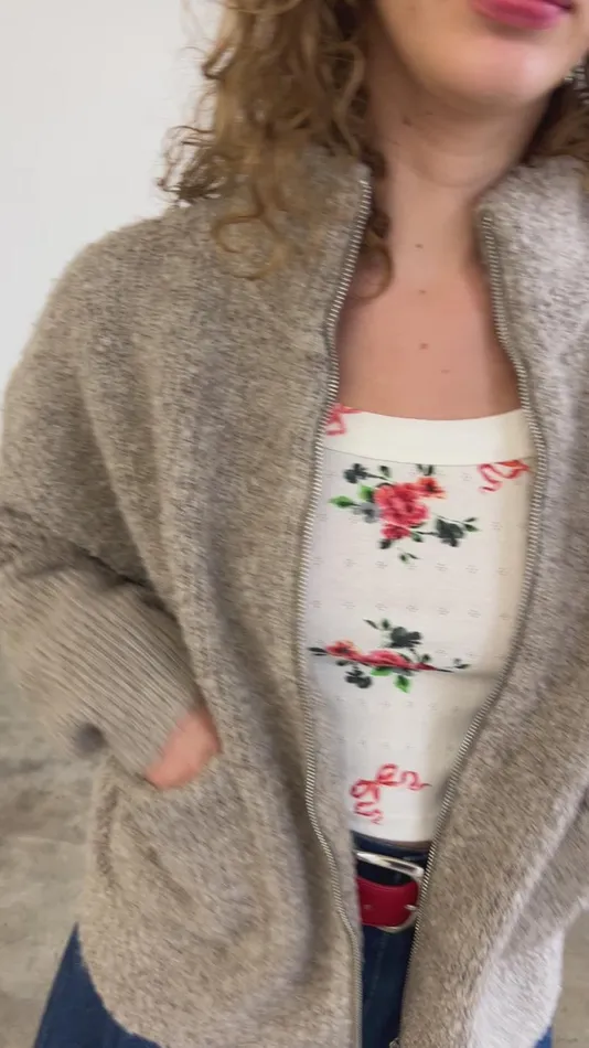 Women Louie Jacket Smoke Lisa Says Gah Sweaters