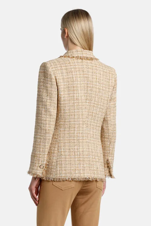 Women Luisa Spagnoli Volga Volga BeigeGold Jackets and Blazers Women Luisa Spagnoli Volga Volga BeigeGold Jackets and Blazers