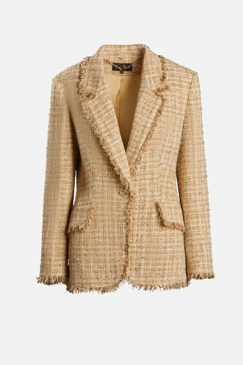 Women Luisa Spagnoli Volga Volga BeigeGold Jackets and Blazers Women Luisa Spagnoli Volga Volga BeigeGold Jackets and Blazers