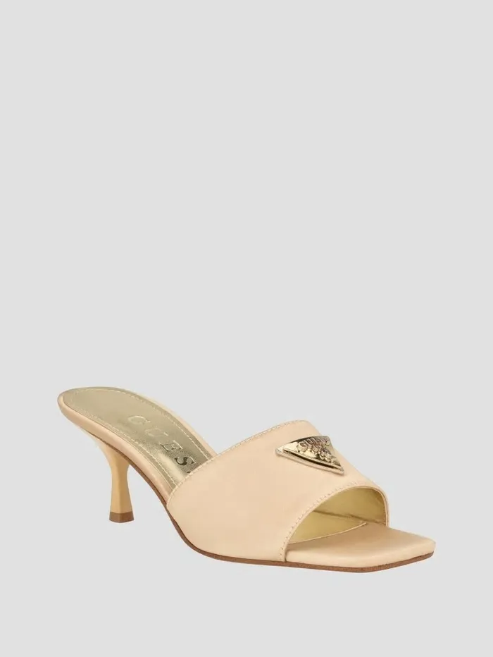 Women Lusine Kitten Heels Gold Heels GUESS