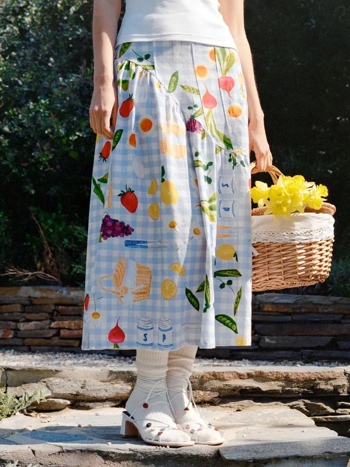 Women Maeve Midi Skirt Picnic Alfresco Lisa Says Gah Skirts