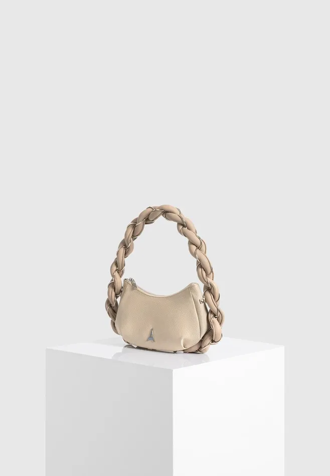 Women Manire De Voir Chain Plaited Rope Handbag Beige