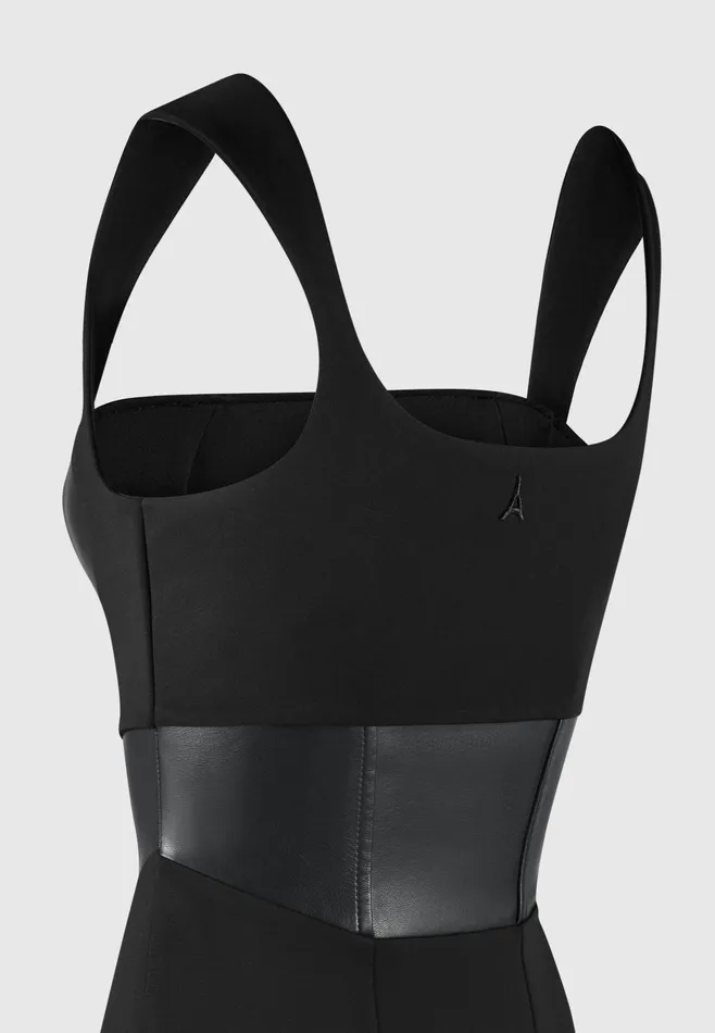 Women Manire De Voir Layered Corset Mini Dress Black