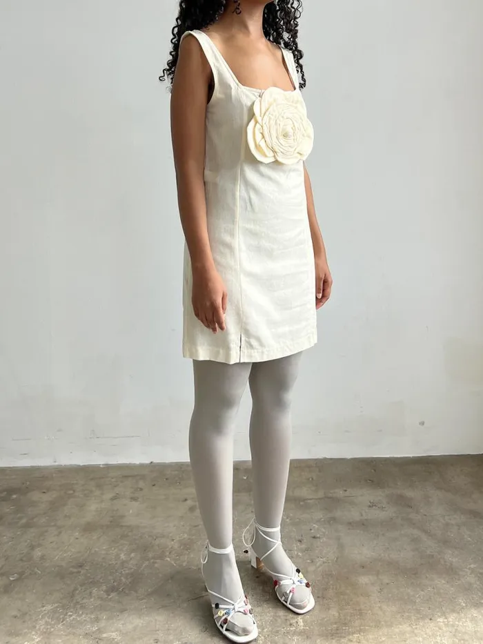 Women Marina Linen Dress Ivory Lisa Says Gah Dresses