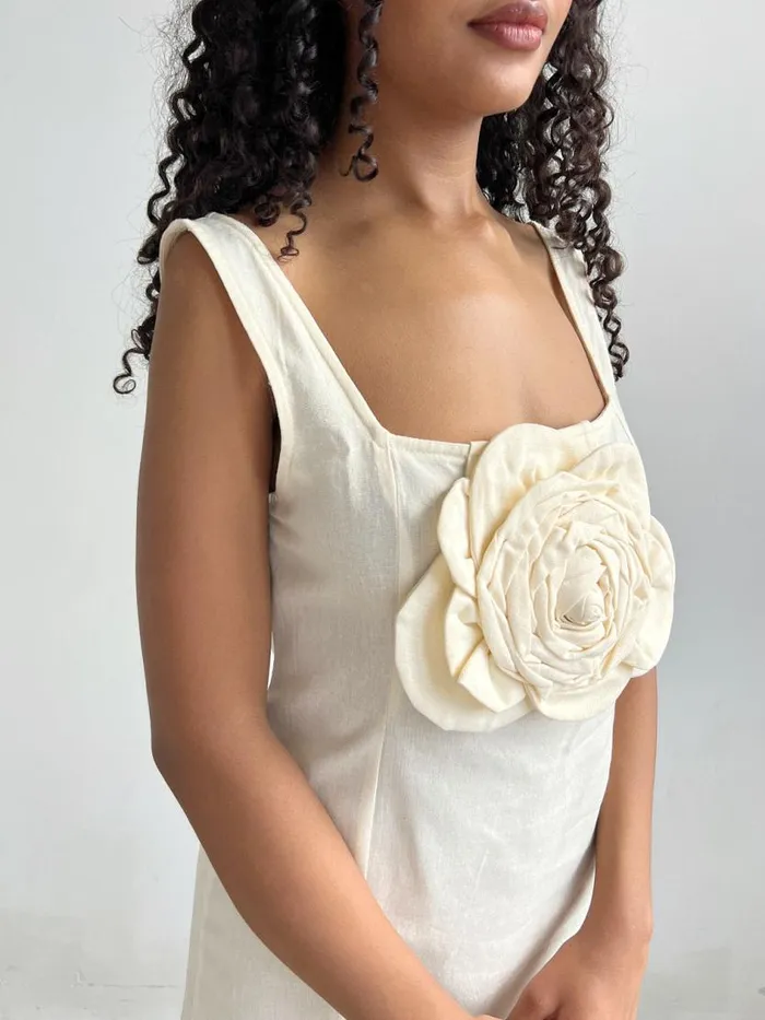 Women Marina Linen Dress Ivory Lisa Says Gah Dresses
