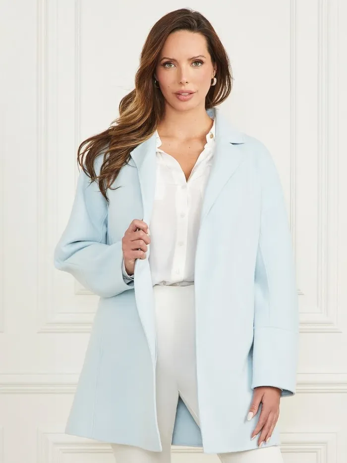 Women Maxime Coat Soft Blue Jackets and Coats GUESS