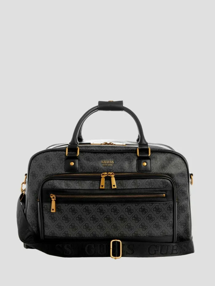 WomenMen GUESS Keith Duffel Bag Coal Multi Wallets and Bags