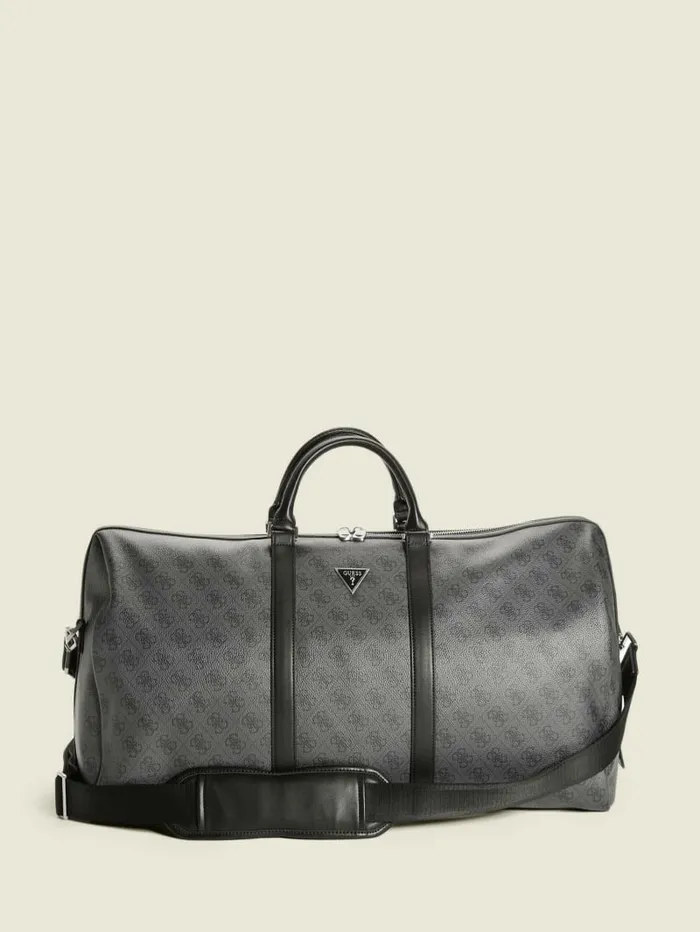 WomenMen GUESS Vezzola Smart Weekender Black Floral Print Luggage and Travel Bags