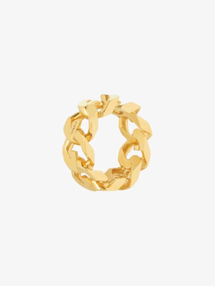 WomenMen Jewelry Givenchy G Chain Ring In Metal Golden Yellow
