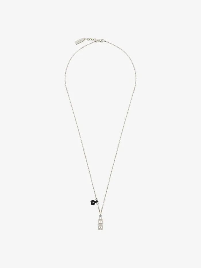 WomenMen Jewelry Givenchy G Cube Pendant Necklace In Metal Blacksilvery WomenMen Jewelry Givenchy G Cube Pendant Necklace In Metal Blacksilvery