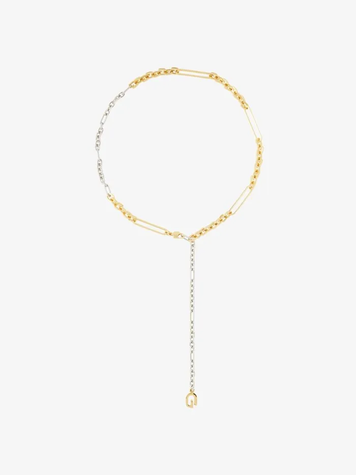 WomenMen Jewelry Givenchy G Link Necklace In Metal Goldensilvery
