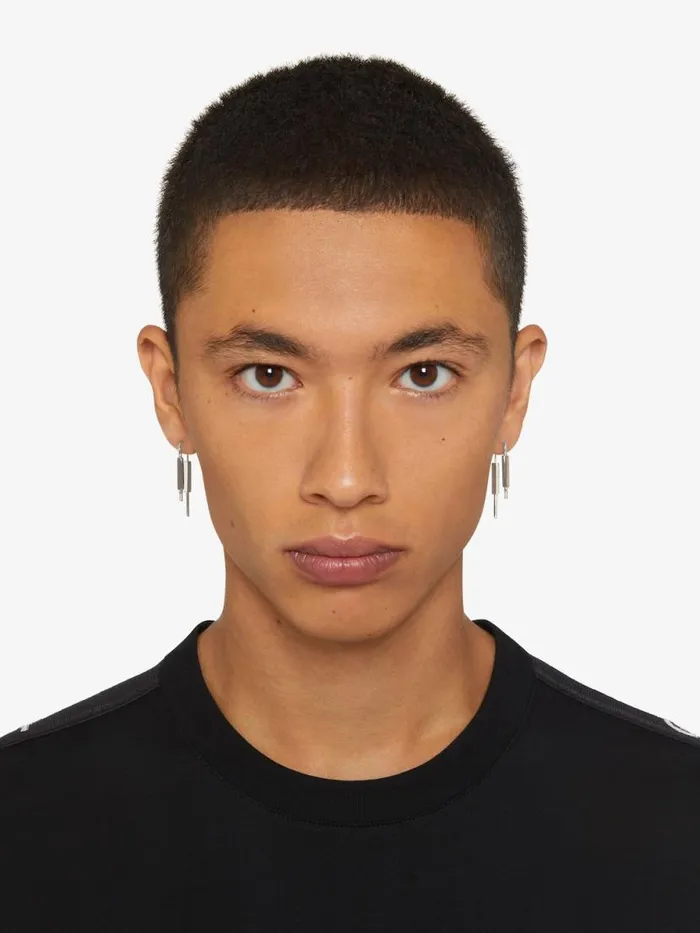 WomenMen Jewelry Givenchy U Lock Earrings In Metal Silvery WomenMen Jewelry Givenchy U Lock Earrings In Metal Silvery