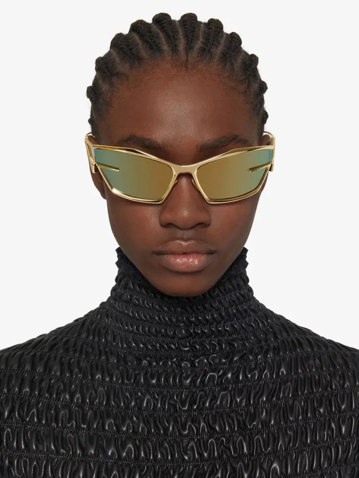 WomenMen Sunglasses Givenchy Giv Cut Unisex Sunglasses In Metal Golden