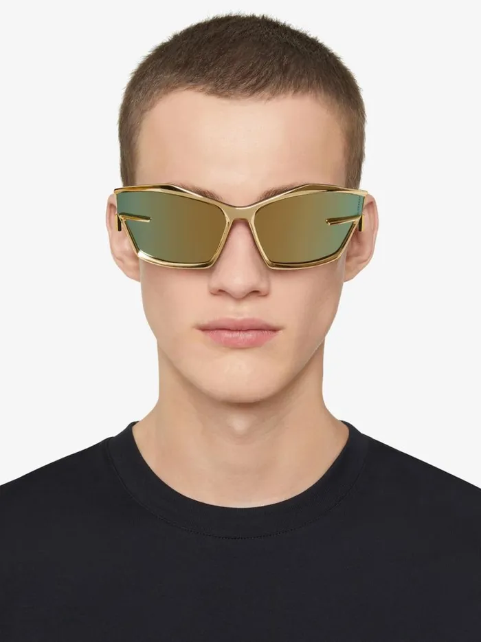 WomenMen Sunglasses Givenchy Giv Cut Unisex Sunglasses In Metal Golden