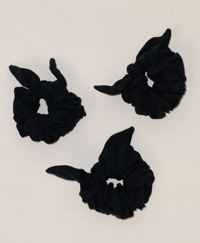 Women Natalie Martin Accessories Silk Scrunchie 8211 Black Silk