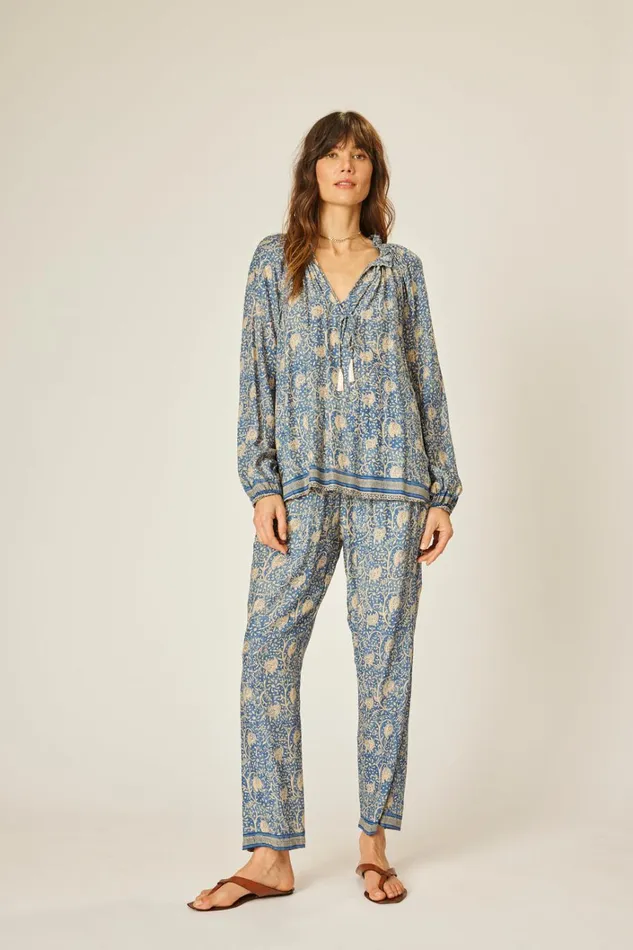 Women Natalie Martin Bottoms Bianca Pant Water Lily Blue