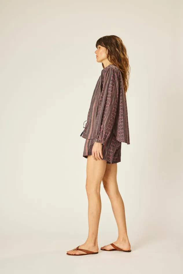 Women Natalie Martin Bottoms Jasper Short Paisley Stripe Heather