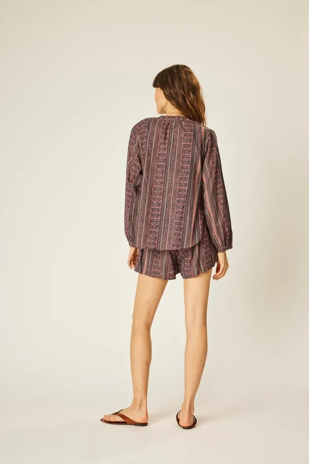 Women Natalie Martin Bottoms Jasper Short Paisley Stripe Heather