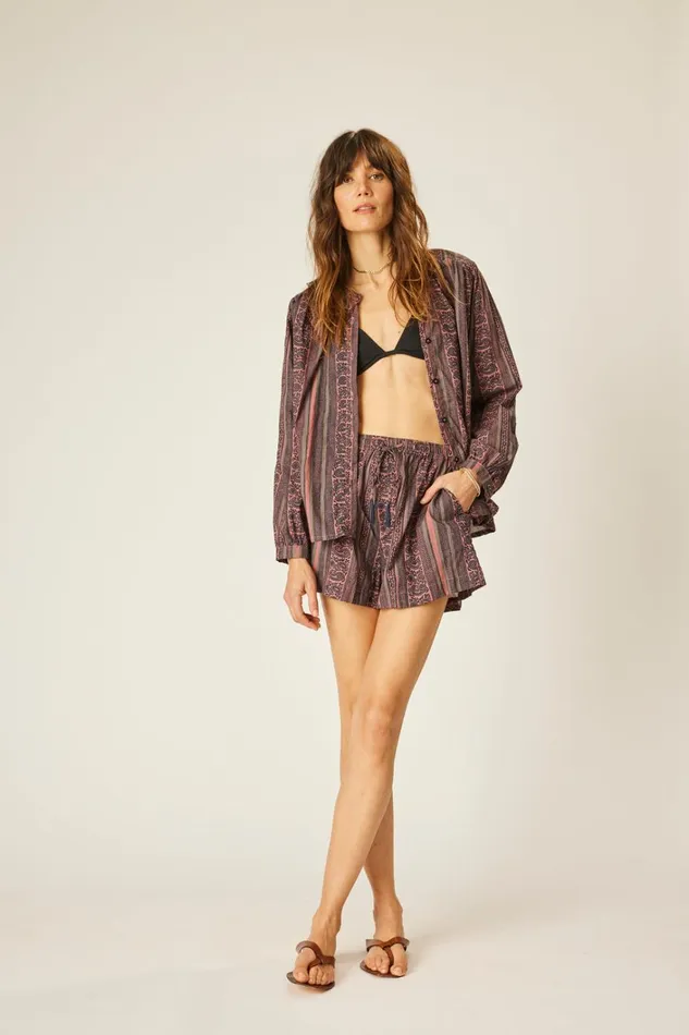 Women Natalie Martin Bottoms Jasper Short Paisley Stripe Heather