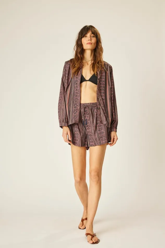 Women Natalie Martin Bottoms Jasper Short Paisley Stripe Heather