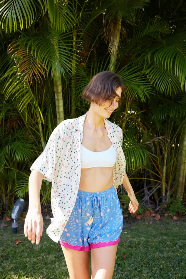 Women Natalie Martin Bottoms Jasper Short Pinwheel Denim