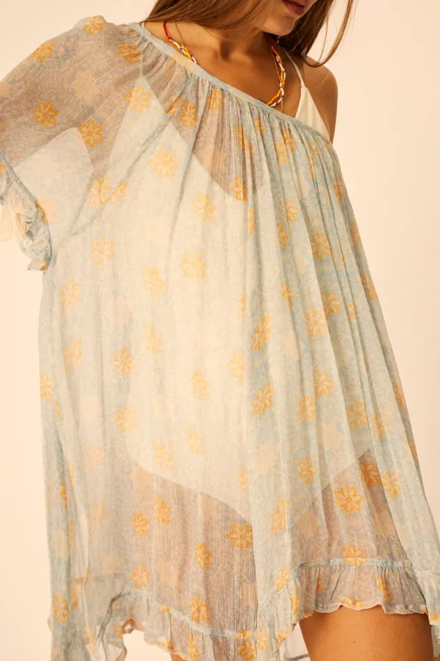 Women Natalie Martin CoverUps Marina Dress Snowflake Tangerine