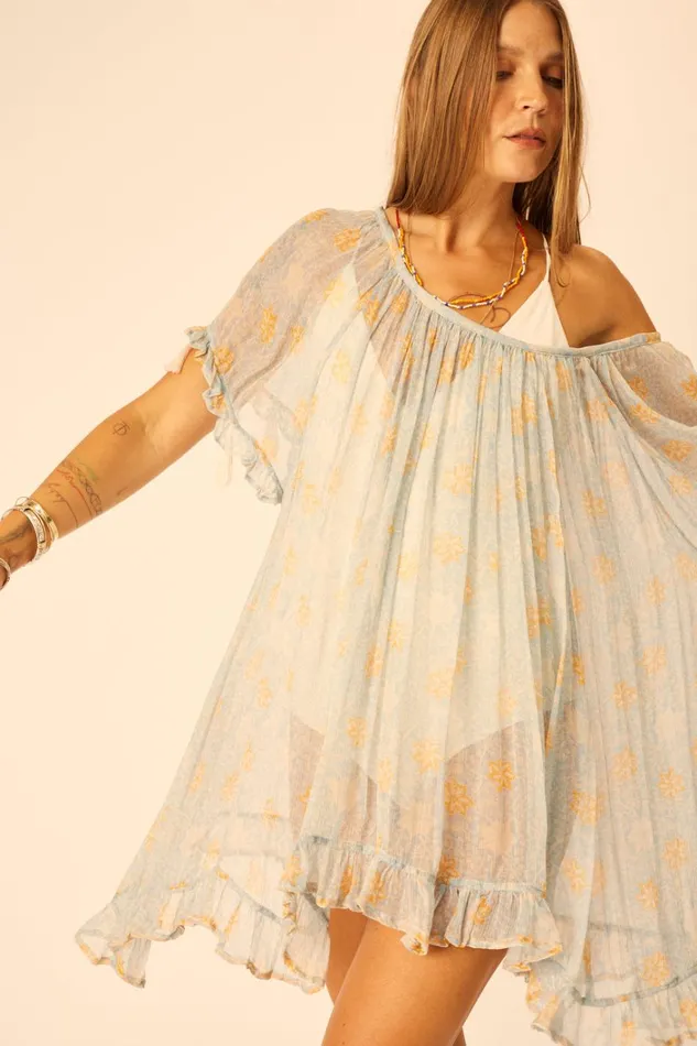 Women Natalie Martin CoverUps Marina Dress Snowflake Tangerine