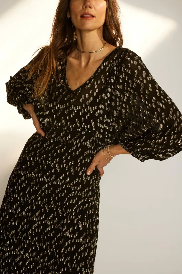 Women Natalie Martin Dresses Alice Dress Metallic Chiffon