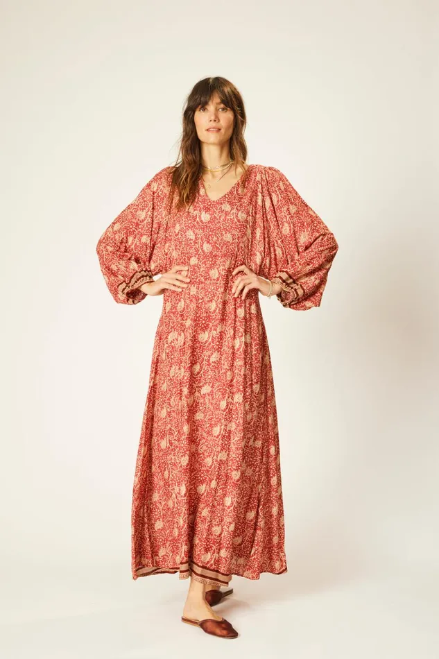 Women Natalie Martin Dresses Alice Dress Water Lily Terracotta