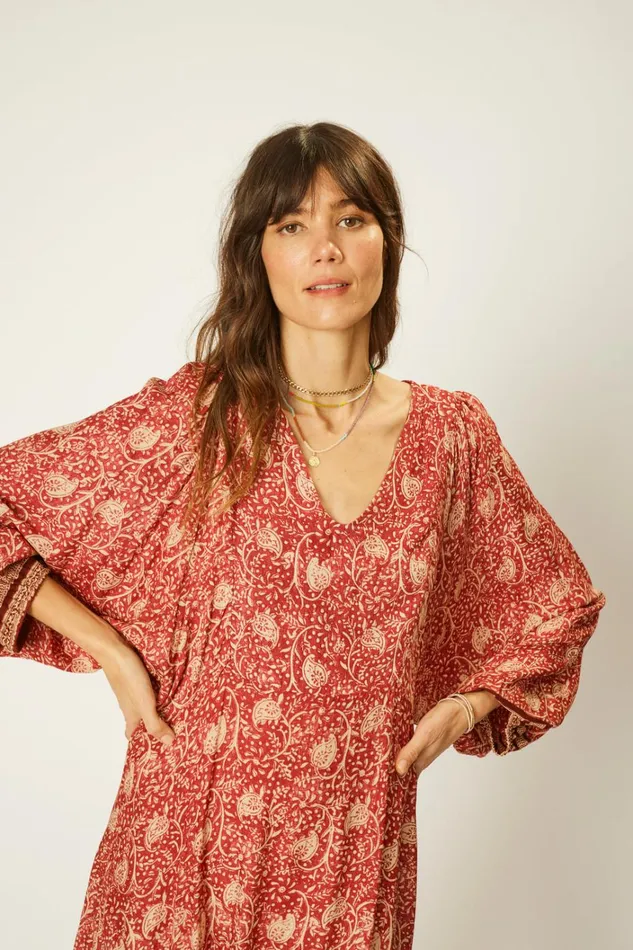 Women Natalie Martin Dresses Alice Dress Water Lily Terracotta