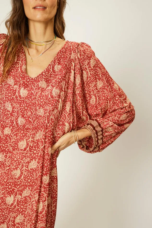 Women Natalie Martin Dresses Alice Dress Water Lily Terracotta