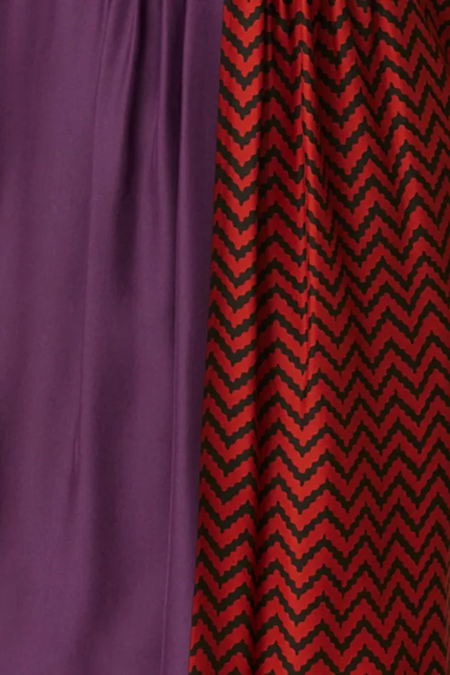 Women Natalie Martin Dresses Fiore Maxi Block Zigzag Aubergine