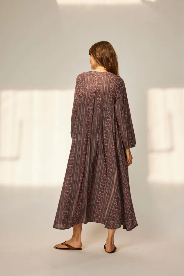 Women Natalie Martin Dresses Fiore Maxi Paisley Stripe Heather