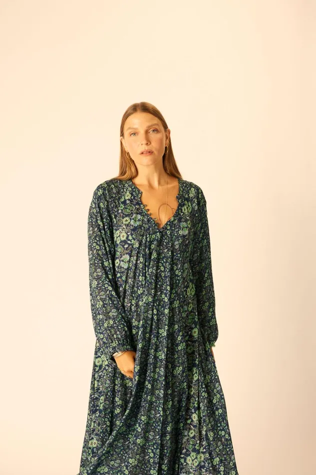 Women Natalie Martin Dresses Fiore Maxi Petite Fleur Marine