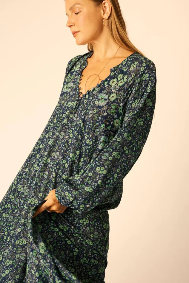 Women Natalie Martin Dresses Fiore Maxi Petite Fleur Marine