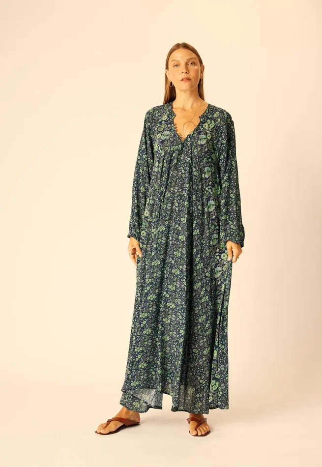 Women Natalie Martin Dresses Fiore Maxi Petite Fleur Marine