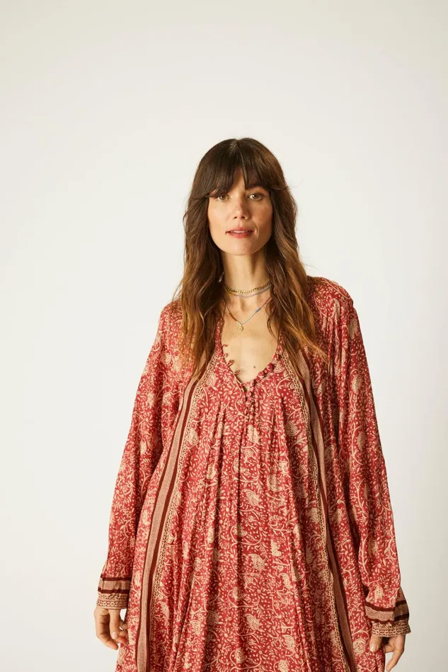 Women Natalie Martin Dresses Fiore Short Dress Water Lily Terracotta