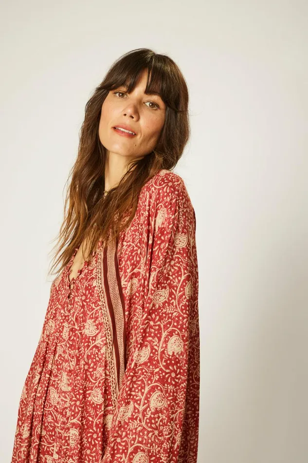 Women Natalie Martin Dresses Fiore Short Dress Water Lily Terracotta