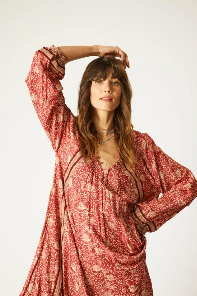 Women Natalie Martin Dresses Fiore Short Dress Water Lily Terracotta