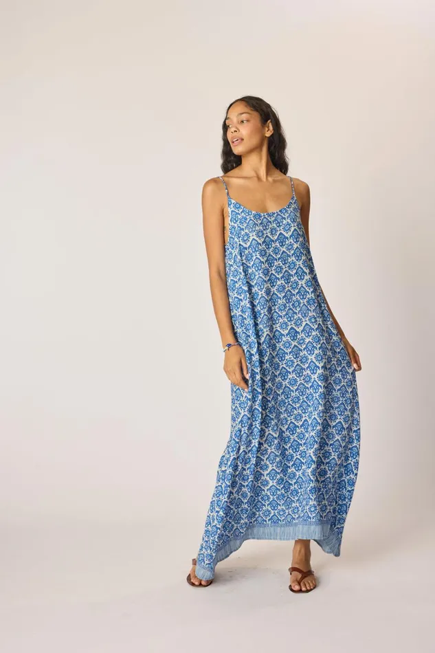 Women Natalie Martin Dresses Heather Maxi Fleurdelis Blue