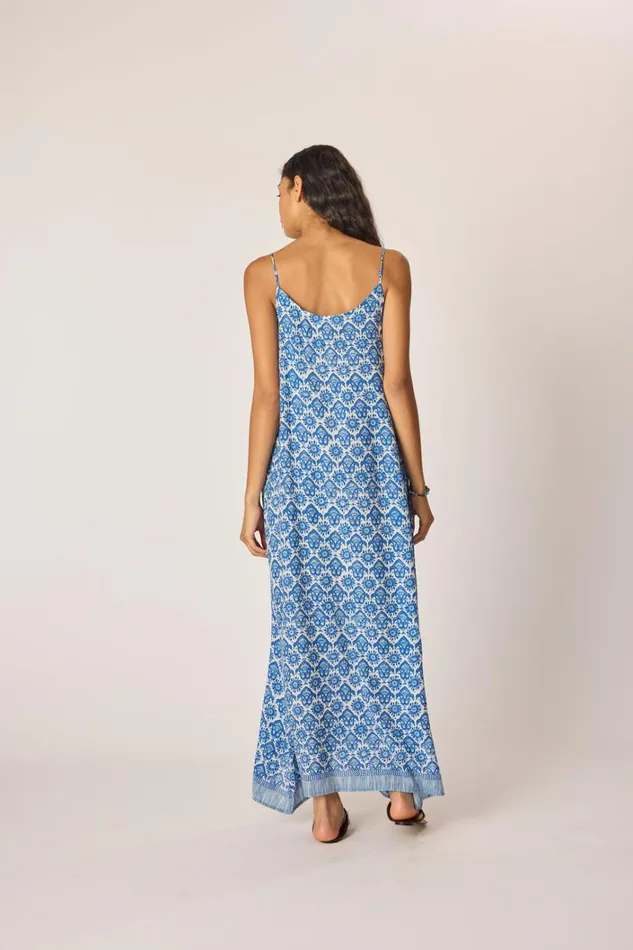 Women Natalie Martin Dresses Heather Maxi Fleurdelis Blue