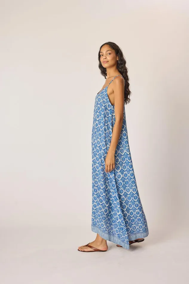 Women Natalie Martin Dresses Heather Maxi Fleurdelis Blue