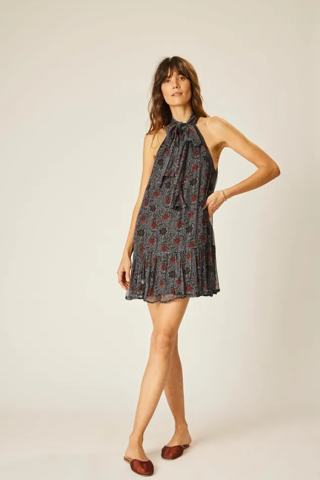 Women Natalie Martin Dresses Indiana Mini Snowflake Steel Blue